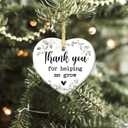 Gossby Gift for Teacher Women, Men - Thank You for Helping Me Grow Christmas Ornament - Appreciation, Thank You, for Teacher from Student - 2025 Xmas Tree Decor