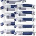 Glass Food Storage Containers with Lids Airtight, 10 Pack Meal Prep Containers, Bpa-free Lid Glass Lunch Box
