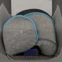 Upgraded Travel Neck Pillow Airplane- 360 Support Travel Pillows for Airplanes, Stocking Stuffers Gifts for Travellers With Eye Mask & Earplugs, Portable Carry Bag for Long Flights|Travel Essentials (Light Grey (Medium Size))