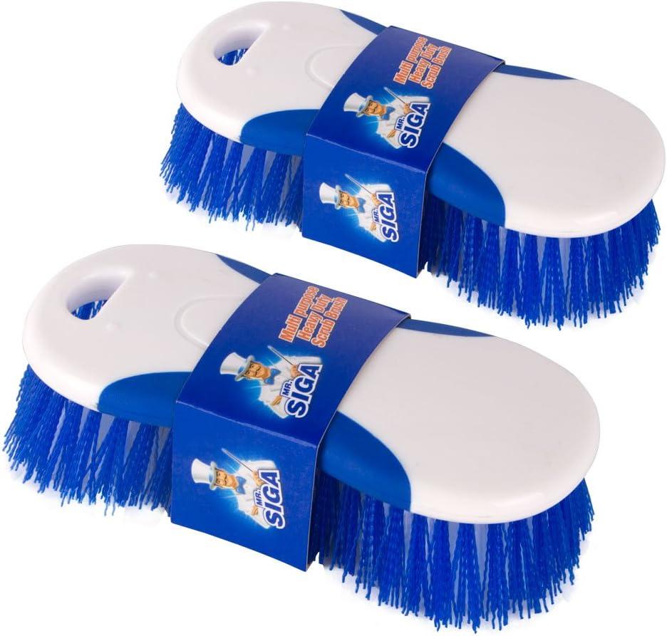 MR.SIGA Multi Purpose Heavy Duty Scrub Brush - Pack of 1 (6.3" x 2.36" x 1.57" (16 x 6 x 4 cm))