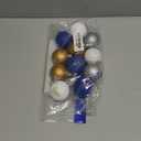 Hiboom 11 Pcs Hanukkah Ball Ornaments - Plastic White Blue Gold Jewish Chanukah Decorative Hanging Ornaments for Christmas Tree, Party Decor, Gift - Menorah Decorations