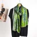 MEISEE 100% Mulberry Silk Long Scarf for Women Large Oblong Sunscreen Shawls Wraps Neck Headscarf Hair Wraps Gift Packed