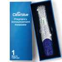 Clearblue Bedazzled Pregnancy Announcement Keepsake Stick 1ct; Unique and Memorable Reminder for Sharing Special Moments on Social Media