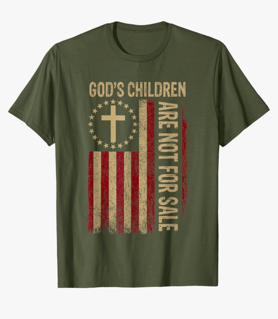 God's Children Are Not For Sale Funny Usa flag American T-Shirt xxl