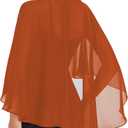 Sheer Shawls and Wraps for Evening Dresses Chiffon Capes for Women Soft Wedding Cover Up (Burnt Orange)