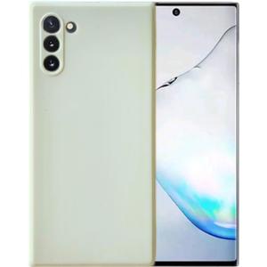 Compatible with Samsung Galaxy Note 10 or Note 10 5G Soft Liquid Silicone Gel Cell Phone Mobile Basic Back case Cover casing funda para (Beige)