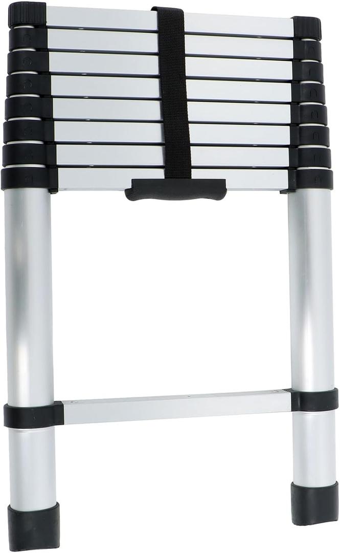 WFLNHB Extension Ladder 6.6ft Aluminum 330lbs, Non-Slip Pad One-Touch Retractable Compact Foldable Extension Ladders, Portable Multi-Purpose Suitable for RV or Outdoor Work, Home, Attic Use