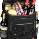 Backpack Cooler Insulated Leak Proof, Lightweight Soft Sided Cooler Backpack for Men Women, Waterproof Beach Cooler Bag Lunch Backpack for Camping Hiking Picnic Fishing Travel Outdoor (36 Cans, Black)