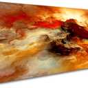 YYYYHPP YP0250 Abstract Wall Art Orange Flow Canvas Wall Art Framed Canvas Prints Painting Pictures Ready to Hang for Living Room Bedroom Kitchen Home and Office Wall Decor (40"L x 20"W)