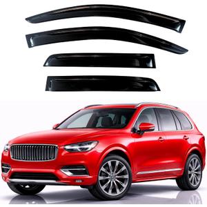 KPY Rain Guards Fit for 2016-2025 Volvo XC90, Out-Channel Window Visors Vent Wind Deflectors 4PC, Car Accessories for 16-25 Volvo XC90