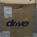 Drive Medical 2-in-1 Raised Toilet Seat with Removable Padded Arms - Elevated Bathroom Safety Support - Secure Locking Attachment - Easy Height Assistance - Durable Construction, Standard Toilets