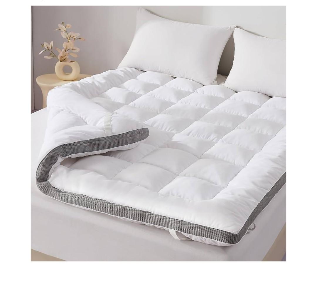 SAPHREAS 3 Inch Memory Foam Mattress Topper Twin Size, Extra Soft Pillow Top Mattress Pad with Breathable Air Mesh Sides, Fluffy Shredded Foam Filled, Back Pain Relief