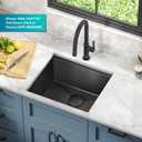 KRAUS Kore 21 Inch Undermount Workstation 16 Gauge Stainless Steel Single Bowl Kitchen Sink n PVD Gunmetal Finish with Accessories, KWU1101-21-PGM