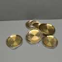 Nuogo 20 Pieces Stainless Steel Gold Plates 5.5 Inch Gold Dinner Plates Metal Serving Tray Dessert Dishes for Bbq, Salad, Snack, Desserts, Food Serving, Outdoor Camping