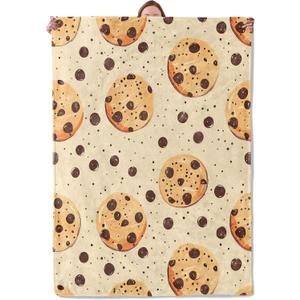Chocolate Chip Cookie Blanket, Fun Food Themed Flannel Blanket Gifts for Women, Soft Warm Lightweight Blankets for Living Room Home Travel Decor 50" x 60" (Color39)