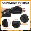 2 x Mepase 5 Pcs Halloween Cop Costume Men Lieutenant Police Costume Accessories Set Border Patrol Outfits Include Sunglasses, Baton, Fingerless Gloves and Mustache Funny Halloween Cosplay Adult