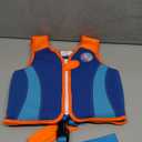 Pottwal Swim Vest for Kids - Swim Jacket for 2-3 Years (33-40LBS) - Made of Neoprene & EPE - with 8 Pockets for Detachable EPE - Blue and Orange-Shark