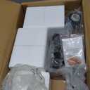 Unicozin 3 Light Bathroom Light Fixtures, Modern Vanity Lights Over Mirror, Black Wall Lamp with Clear Glass for Living Room Cabinet Bedroom Porch