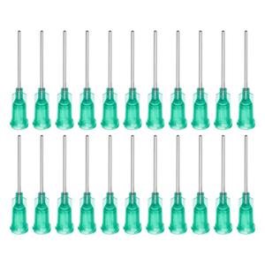 uxcell Industrial Blunt Tip Dispensing Needle with Luer Lock for Liquid Glue Gun, 18G 1", 60 Pcs Green