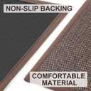 LEKEEPGO Door Mat 24"x36", Non Slip Door Mat Indoor Entrance, Rubber Backing Front Indoor Door mats Washable Absorbent Low-Profile Entryway Entry Resist Dirt Inside Door Mats, Brown