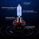 NEWBROWN H11 Headlight Bulb 5000K Super White Light Long Life Replacement PGJ19-2 12V/55W (H11, 2 Pack)