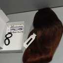 UAmy hair Long Yaki Straight Ponytail Extension for Women 20 Inch Ombre Brown Wrap Around Magic Paste Synthetic Clip in Ponytail Thick Kinky Straight Hair Pony Tail for Daily Use (T30)