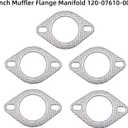 2 x 3 Inch Exhaust Gasket 2 Bolt for 3 Inch Muffler Flange Manifold 120-07610-0002 High Temperature 5 Pcs