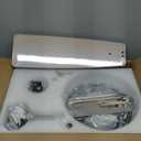 52" Ceiling Fan with Light Chandelier Fan Modern DC Motor Dimmable Led Fandelier Ceiling Fan with Light for Bedroom, Living Room (Silver)