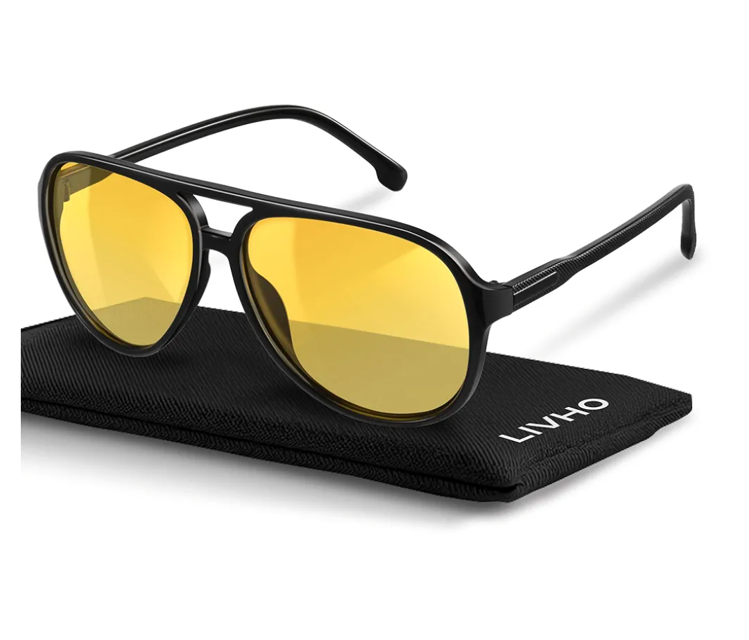 livho Trendy Polarized Aviator Sunglasses Women Men, Retro Sun Glasses for Women Men 2025, Oversized UV Protection Shades