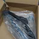 Amazon Basics Velvet Non-Slip Skirt Clothes Hangers with Clips, 360 Degree Rotatable Hook, Organize Pants and Skirts, Black/Silver, 24-Pack