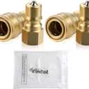 Vinsot 2 Set 1/4" Quick Disconnect Coupler Valve for Carpet Cleaning Wand Truck Mount Carpet Cleaning Wand Valve