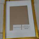 ArtXO A4 Gold Ornate Wood Picture Frame with Clear Plexiglass & Mat - Vintage Decor for Home, Wall Mountable Photo Display 45