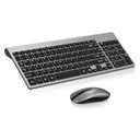 Leadsail EasyTyping KF10 Wireless Keyboard and Mouse Combo, [Silent Scissor Switch Keys][Labor-Saving Keys]Ultra Slim Wireless Computer Keyboard and Mouse, Easy Setup for PC/Laptop/Mac/Windows - Grey