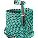 WELLUCK 50 FT Garden Hose - Ultra-Strong 3750D, Flexible Water Hose, Lightweight Non-Expanding hose with 10 Function Sprayer, Leak proof, Pressure Resistant for Yard, Outdoor