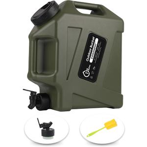 Water Containers with Spigot, BPA Free Water Jug, Military Green Water Tank, Multifunction Water Storage Containers for Camping Outdoor Hiking,Emergency Stroage, Size: 409.6 Ounces