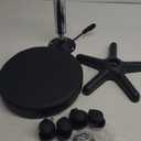 FURWOO Round Rolling Stool Height Adjustable Stool with Wheels for Spa Salon Massage Black