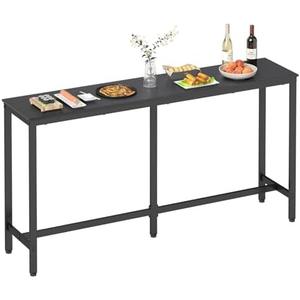 FDW 71” Bar Table, Bar Height Pub Table with Sturdy Legs & Adjustable Foot Pads, Counter Height Dining Table for Bar, Pub, Kitchen, Dining Room, Coffee Shop – Black