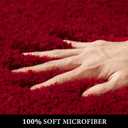 MIULEE Red Bathroom Rugs, Soft Large Absorbent Microfiber Bath Rugs Non Slip Quick Dry Fluffy Bath Mats for Bathroom Floor Tub Showers, Machine Washable, 24x36 Inch