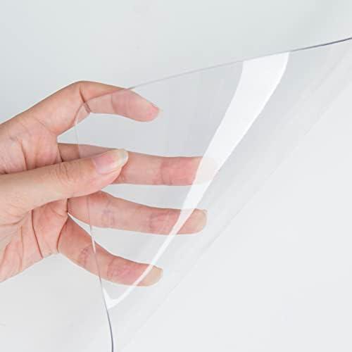 Oterri Clear Writing Desk Pad, 16’’x24” Heat Resistant Waterproof PVC Round Edge Durable Desk Protect Mat, Anti-Static Writing Mat Table Protector