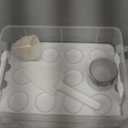 ARC 3-tiers Cupcake Carrier (White) - Cupcake Holder and Cake Transport Container that Holds up to 36 Cupcakes or 3 Large Cakes - BPA-Free, Great for Parties & Festivals