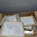 Kate and Laurel Adlynn Traditional Picture Frame Set, Set of 5, Varying Sizes, Vintage Gold, Classic Wall Frame Set Collection with Hanging Template for Gallery Wall Picture Frame Display