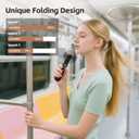 Mini Handheld Fan,USB Rechargeable 3 IN 1 Personal Cooler Fans with Power Bank,LED Flashlight,Small Foldable Portable Pocket Fan-Travel & Emergency Essentials for Outdoor Black