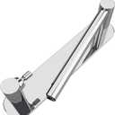 Adhesive Toilet Paper Holder Chrome Bathroom Double Post Pivoting Toilet Tissue Holder Polished Roll Holder Stick On No Drilling Stainless Steel and Zinc Alloy