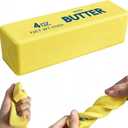 Novelty Squeeze Stress Ball, Realistic Butter Shaped Fidget Toy, Slow Rebound Gel Stress Reliever for Adults, Office Desk Decor