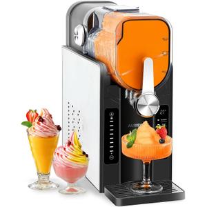 Slushie Machine for Home - 88oz No Ice Needed Frozen Drink & Slushy Maker with Auto-Clean, 6 Preset Programs (Margaritas, Frapps and More) & LED One-Touch 12h Reservation for Summer Party (silver)