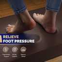 FEATOL Anti Fatigue Mat for Standing, 9/10 Extra Thick Ergonomic Standing Desk Mat, Comfort Memory Foam Standing Mat at Home,Office All Day (20" x 39", Brown, 1PC)