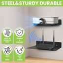 Steel Floating Shelves for Wall,Small Wall ShelfSuitable for Bedroom, Living Room, Bathroom, Kitchen, Office (Black, 9.1x6.9)