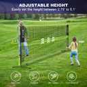 BAGAIL Badminton Net, Height Adjustable (Up to 5.1'), 10ft, Yellow