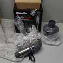 Mueller Multistick 5-in-1 Immersion Blender Handheld, 12 Speed Hand Mixer - Turbo Boost, Heaviest Duty Copper Motor, Titanium Blades Hand Blender, Milk Frother Wand, Whisk, Beaker, Chopper, Grey (Gray)