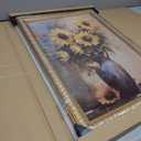 13x19 Picture Frame, HD Real Glass 13x19 Vintage Photo Frame, 13 by 19 Poster Frame with Gold Border Horizontal & Vertical Display for Tabletop or Wall Decor (1 Pack)